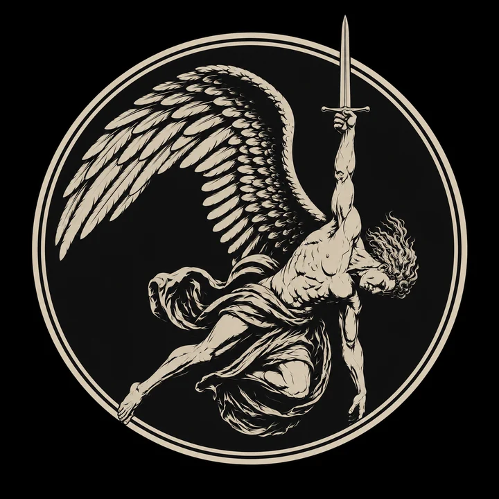 The Ikaros Project crest — a winged figure bearing a sword
